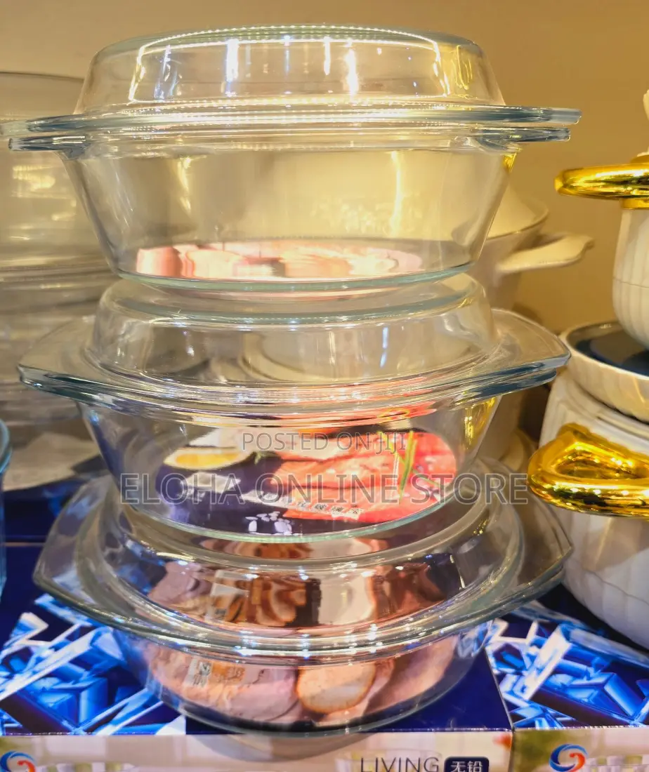 3 PCS Tempered Glass Casserole Dishes With Lid,