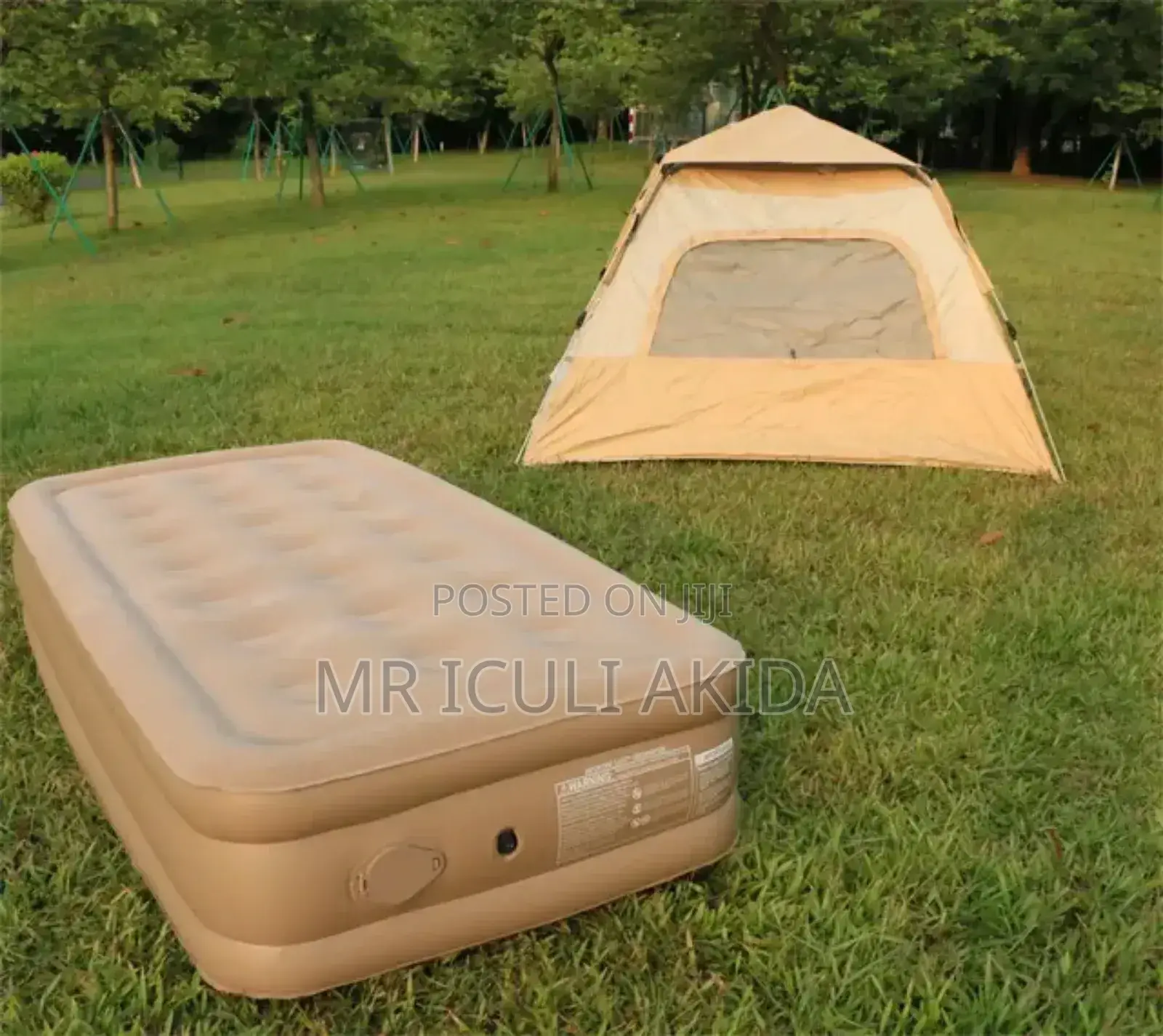 3x6 Deluxe PVC Flocked Camping Self Inflatable Air Mattress