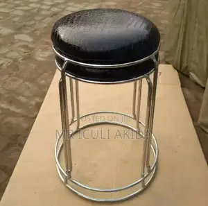 Round Modern Model Soft Seat Stools WTH Aluminium Frame Legs