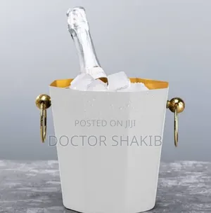 Tongs Stainless Steel Octagonal Ice Bucket