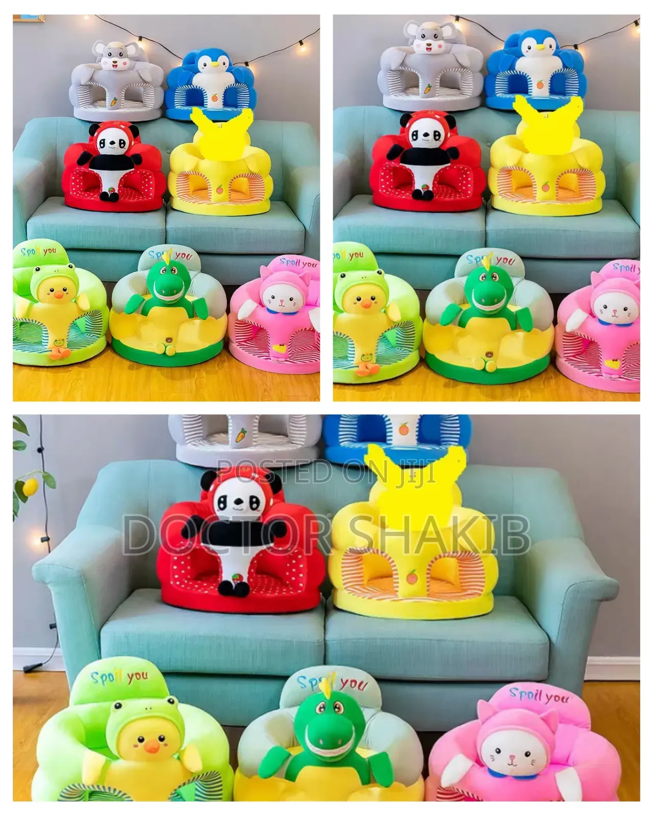 Baby Soft Car Plush Sofa Seater