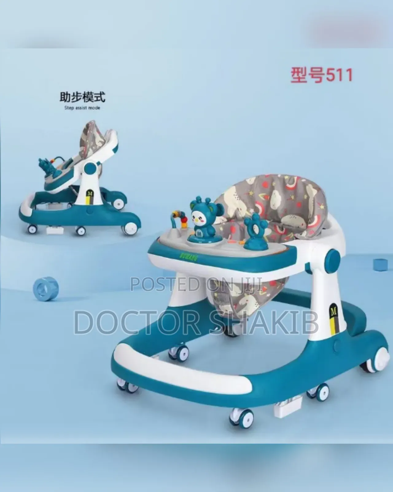 Multifunction Foldable Unisex Baby Walker