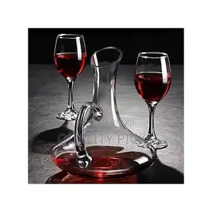 1500ML Crystal Clear Decanter With Red or White Wine Glasses