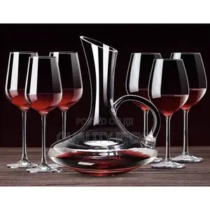 1500ML Crystal Clear Decanter With Red or White Wine Glasses