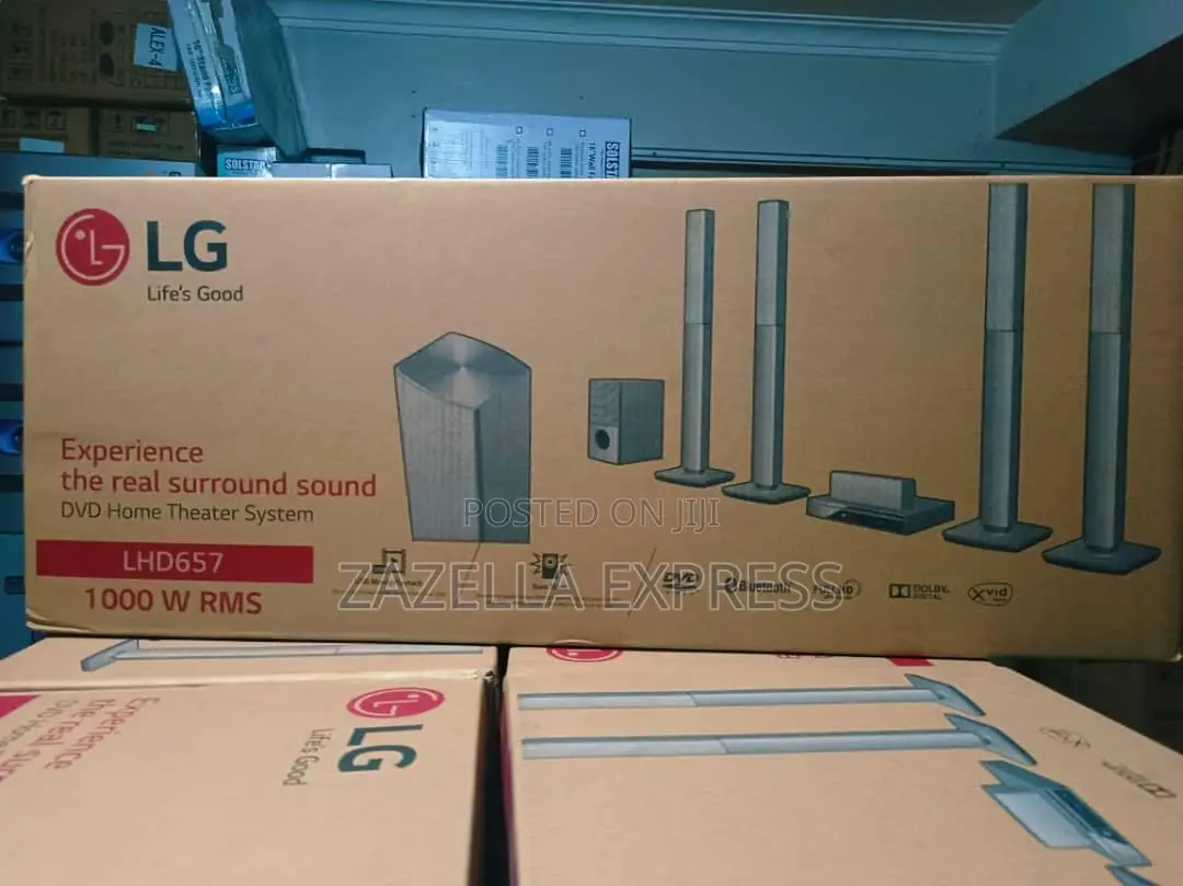 Lg Lhd657 1000w 5.1ch DVD Home Theatre System, 4 Tall Boy.