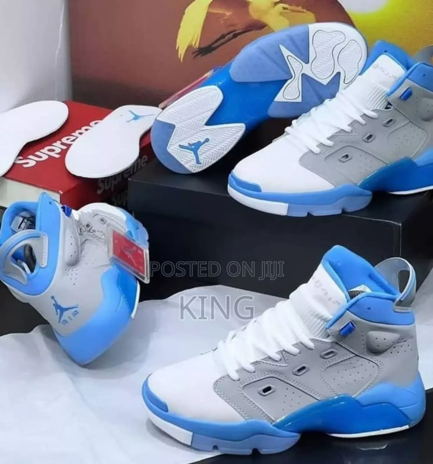 Air Jordan 6 Retro Carhartt White University Blue Lux