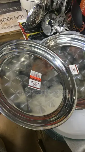 Round Tray Stainless Steel 30cm 12pcs