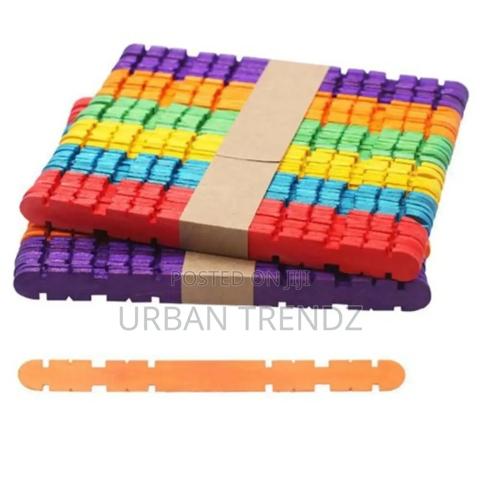 50pcs Wooden Popsicle Ice Cream Lolly Sticks Kids DIY