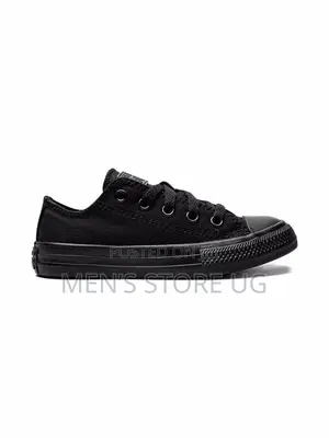 Plain Black All Stars Converse Shoes