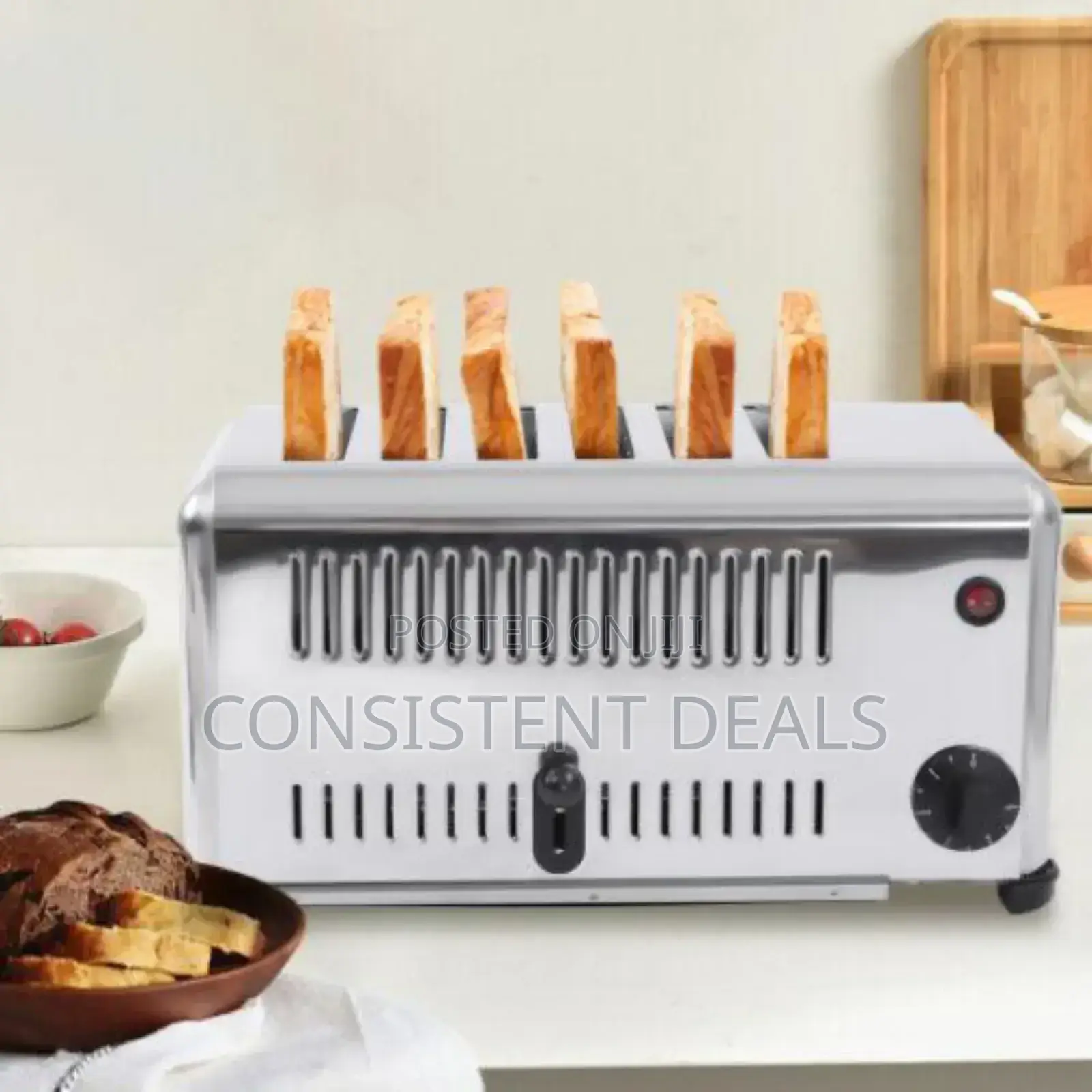 6 Slot Stainless Steel Commercial Bread Toaster