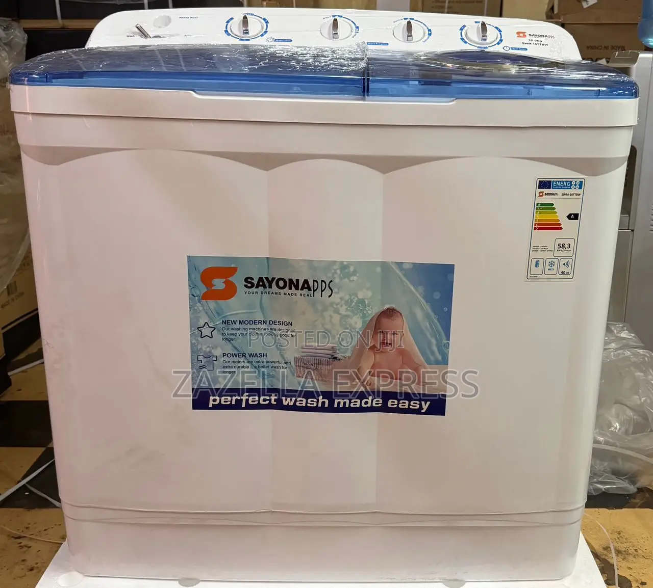 Sayona 16kg Top Loader Washing Machine
