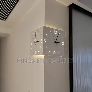 Double Sided Corner Wall Clock