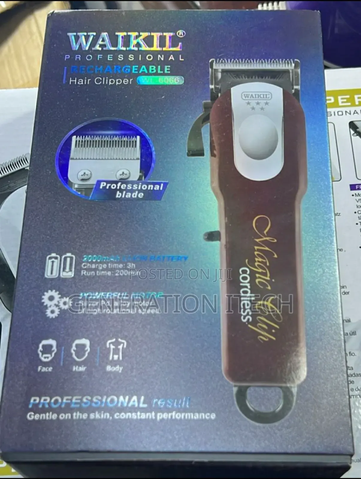 Waikil Proffessional Rechargeable Hair Clipper - Cordless