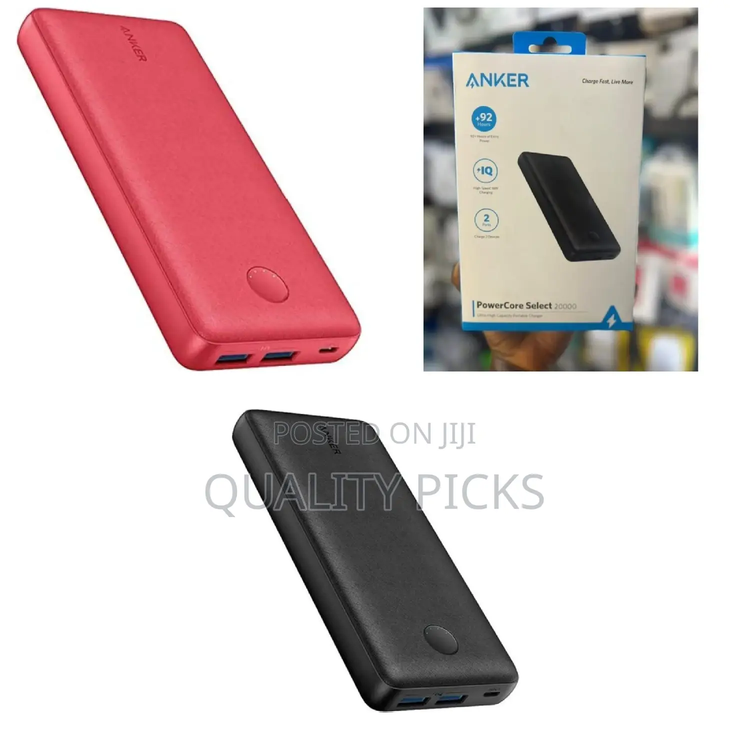 Anker Fast Charge Powercore Select 20000 2port QC Power Bank
