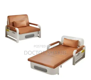 White Faux Leather Adjustable Sleeper Sofa