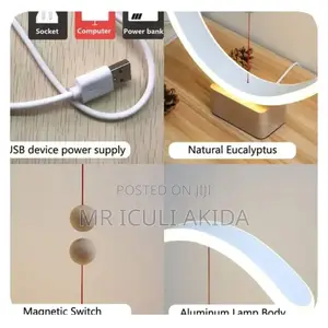 C Shaped Magnetic Suspension Smart Balance Bedside Lamp