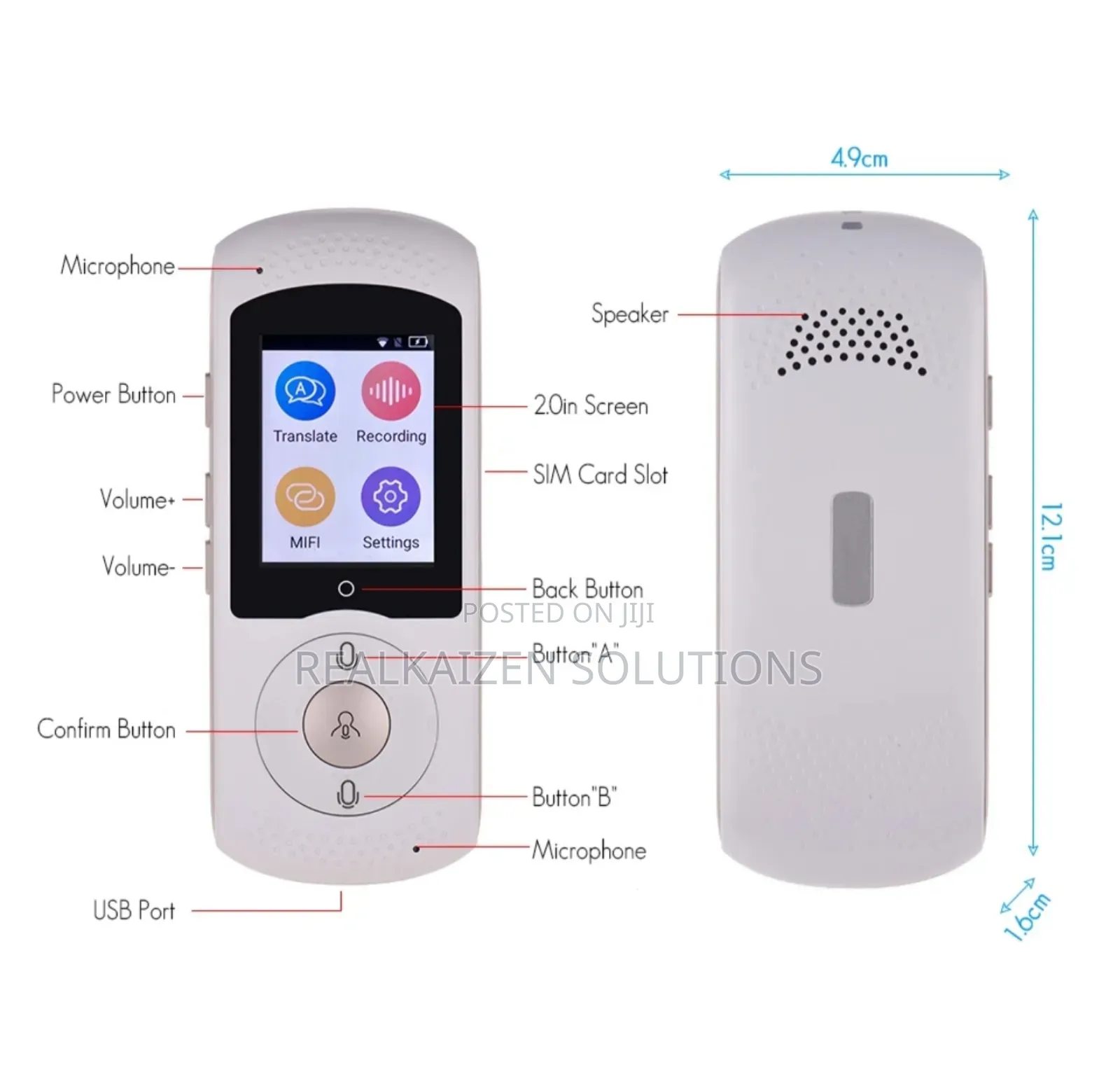 AI Smart Touch Portable Real Time Language Voice Translator
