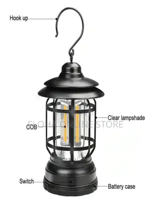 Multifunctional Portable Retro Style Outdoor Camping Lamp