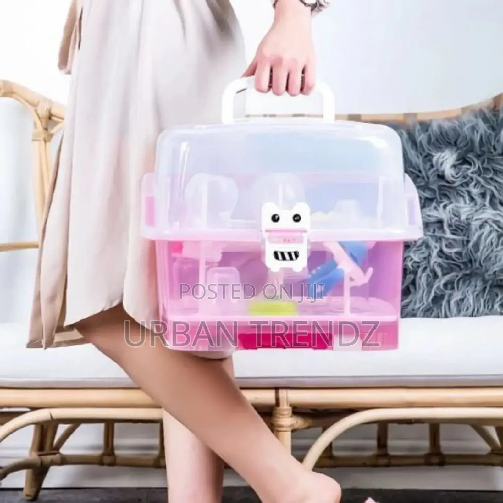 Portable Baby Bottle Drying Rack Storage Box With Anti-Dust