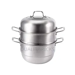 28cm - 3 Layer Stainless Steel Food Saucepan and Steamer Pot