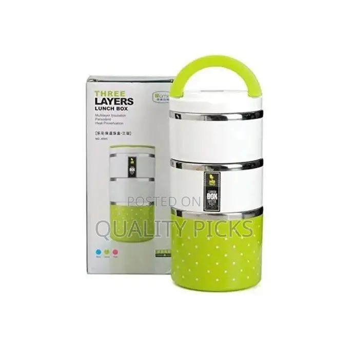 3 Layer Steel Food Insulated Lunch Box Container Tiffin