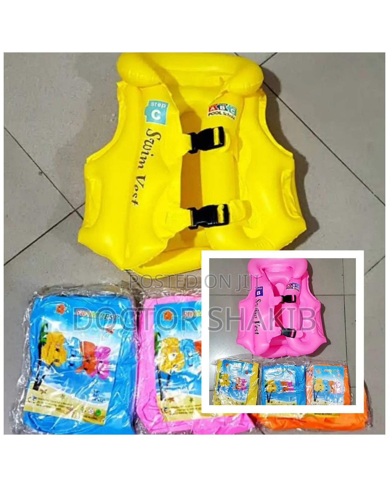 Kids Inflatable Swimming Life Jacket-New