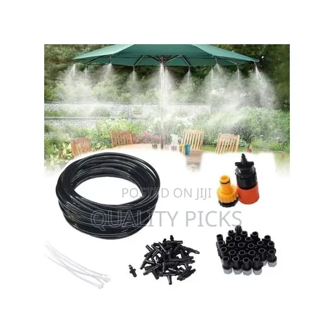 Misting Cooling System Water Spray Kit,Black