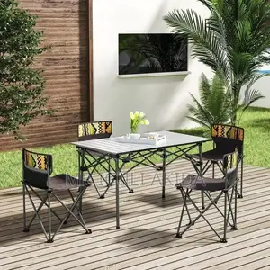 7pcs Portable Folding Camping Table,4chairs Carriage Bag