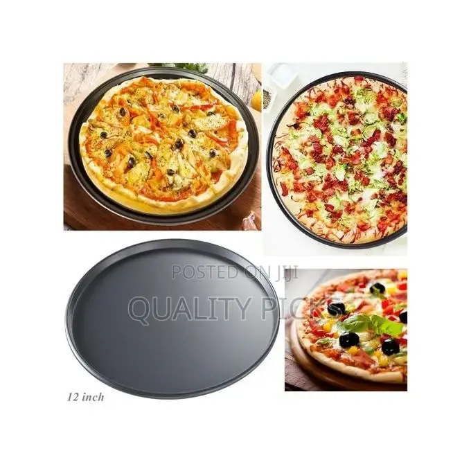 Non-Stick Pizza Steel Baking Round Oven Tray Pan, 30cm