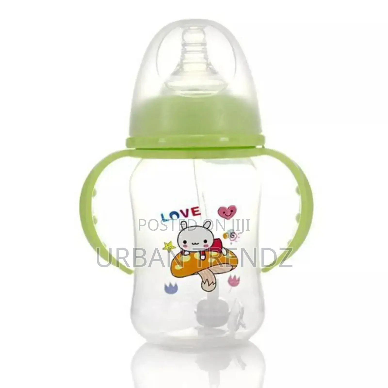 240ml Milk Glass Baby Feeding Bottle - Multi-Colours.