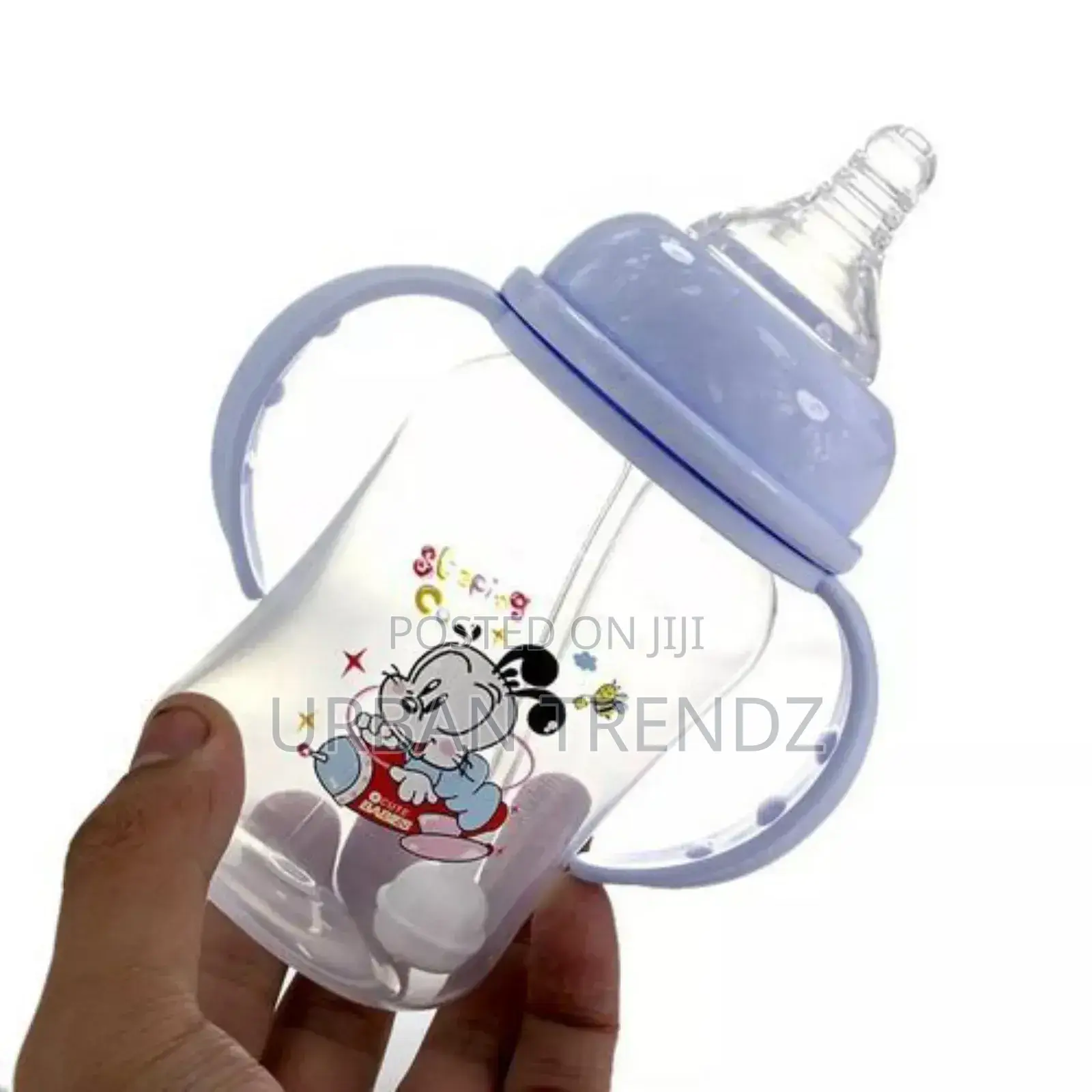 240ml Milk Glass Baby Feeding Bottle - Multi-Colours.