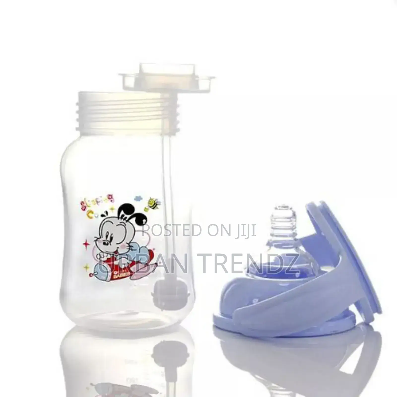 240ml Milk Glass Baby Feeding Bottle - Multi-Colours.