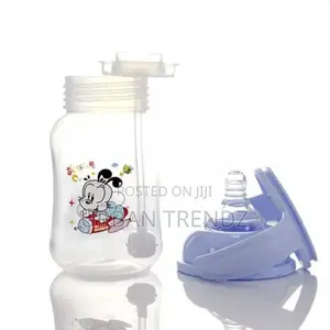 240ml Milk Glass Baby Feeding Bottle - Multi-Colours.