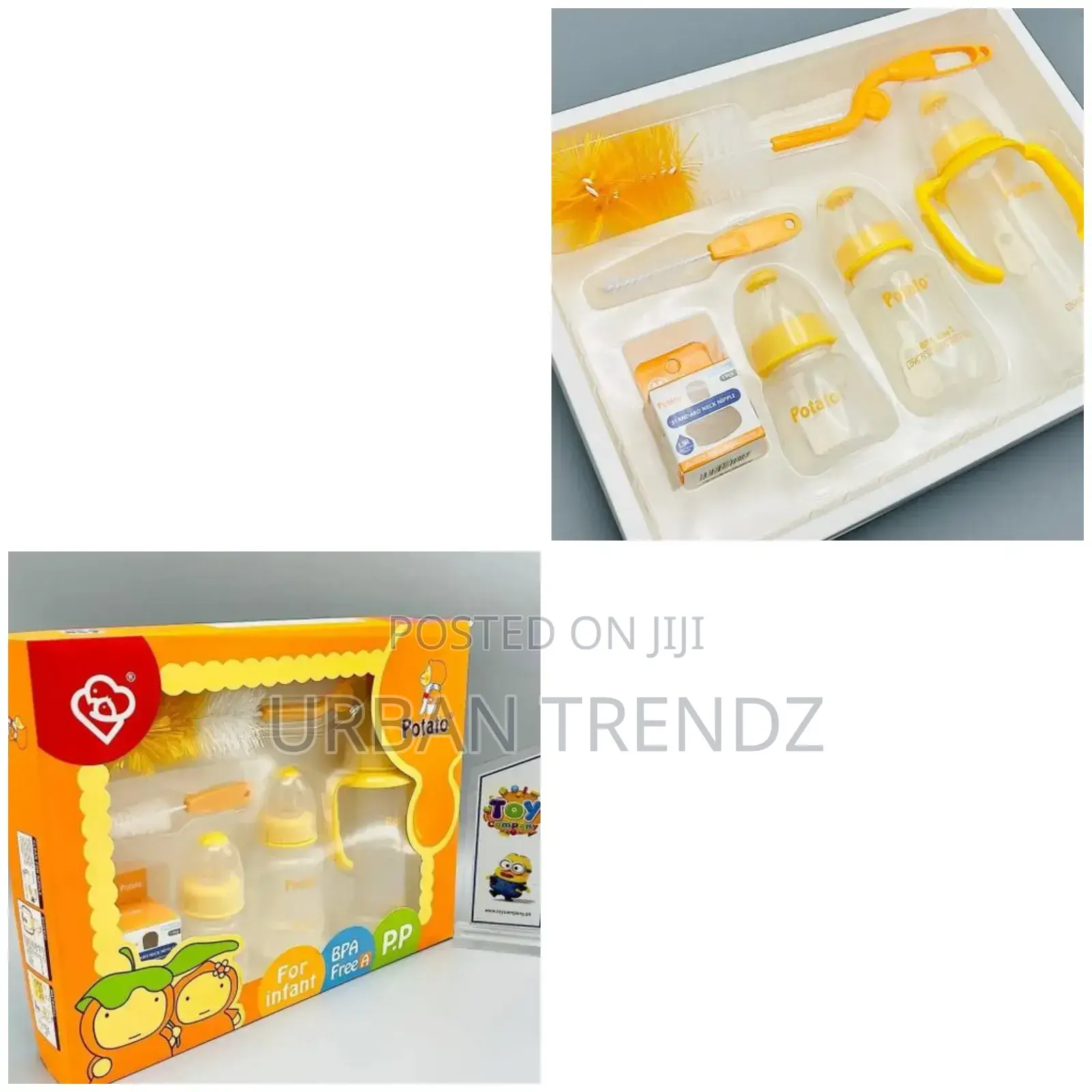Bottle Set of 3 Bottles 240ml, 150ml, 75ml 2 Cleaning Brush