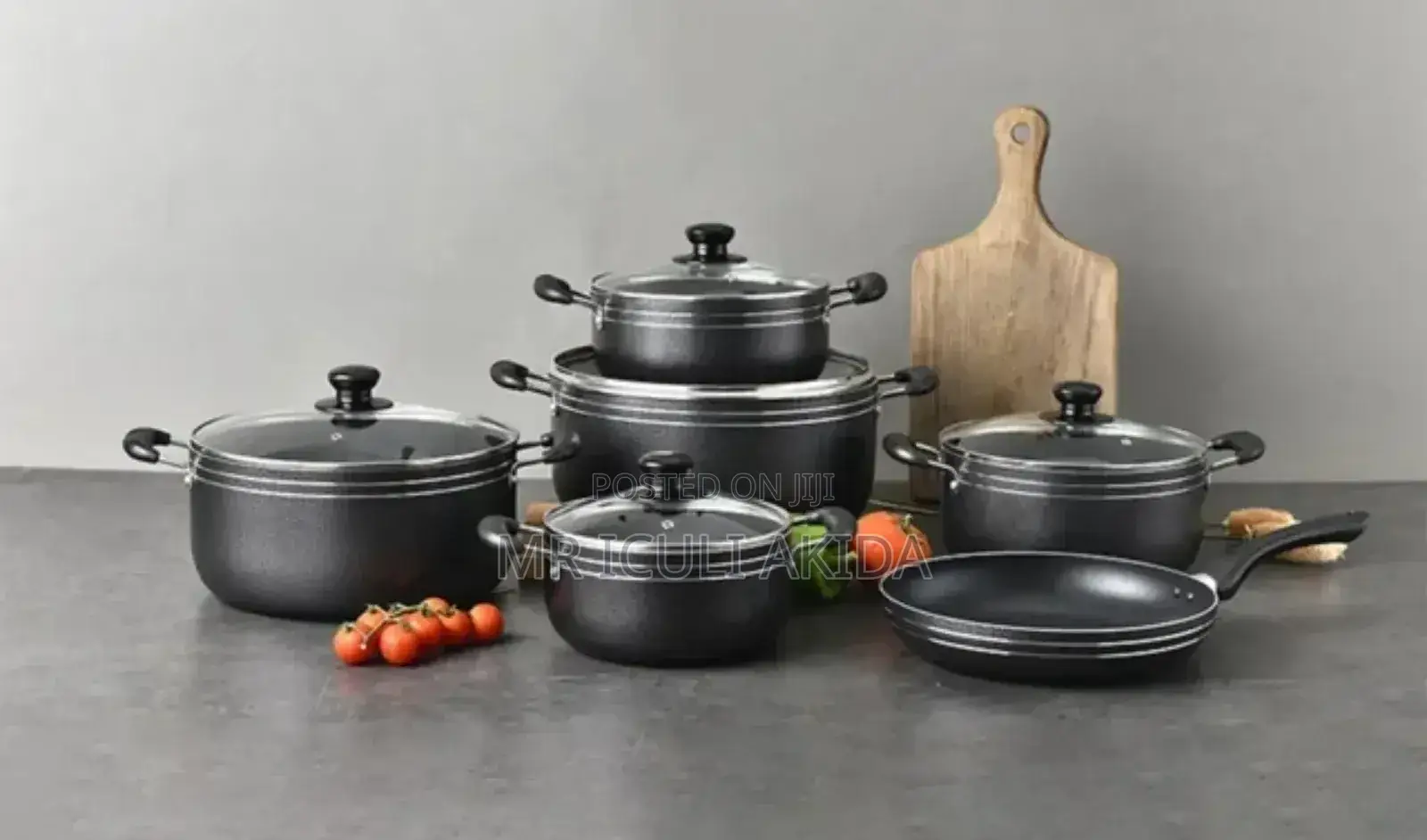 6pcs Casserole Non-stick Cooking Saucepan Wth Frying Pan
