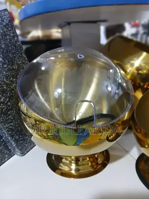 Big Gold Hotel/Restaurant Obliqu Sauce/Buffet Bowl Wth Cover