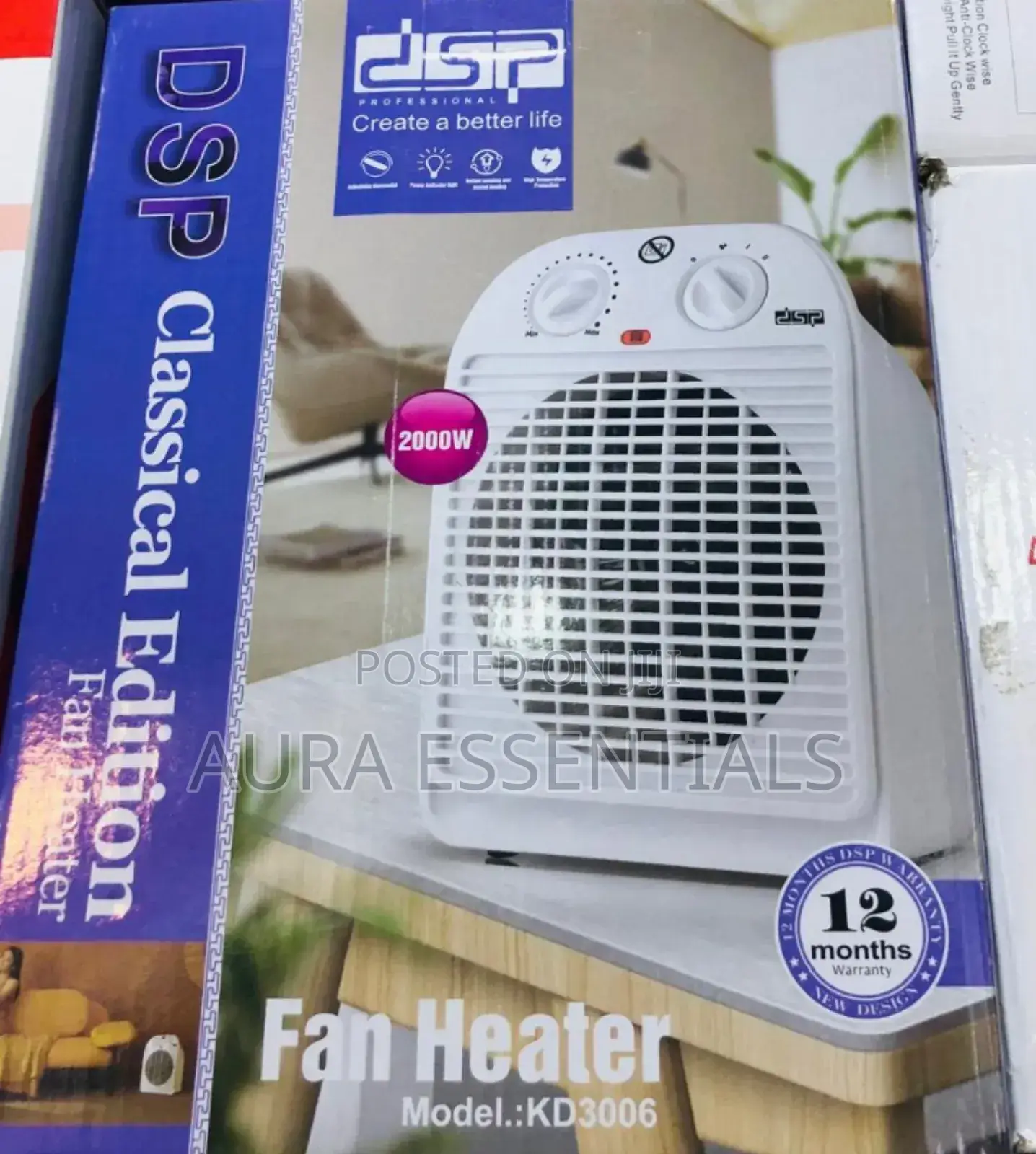 DSP KD3006 Home Fan With Heater