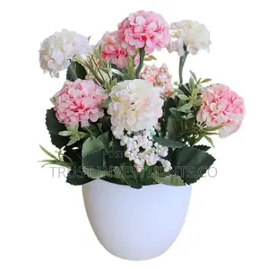 Photo - 1pc Artificial Potted Plant Easy To Maintain Smooth-pink