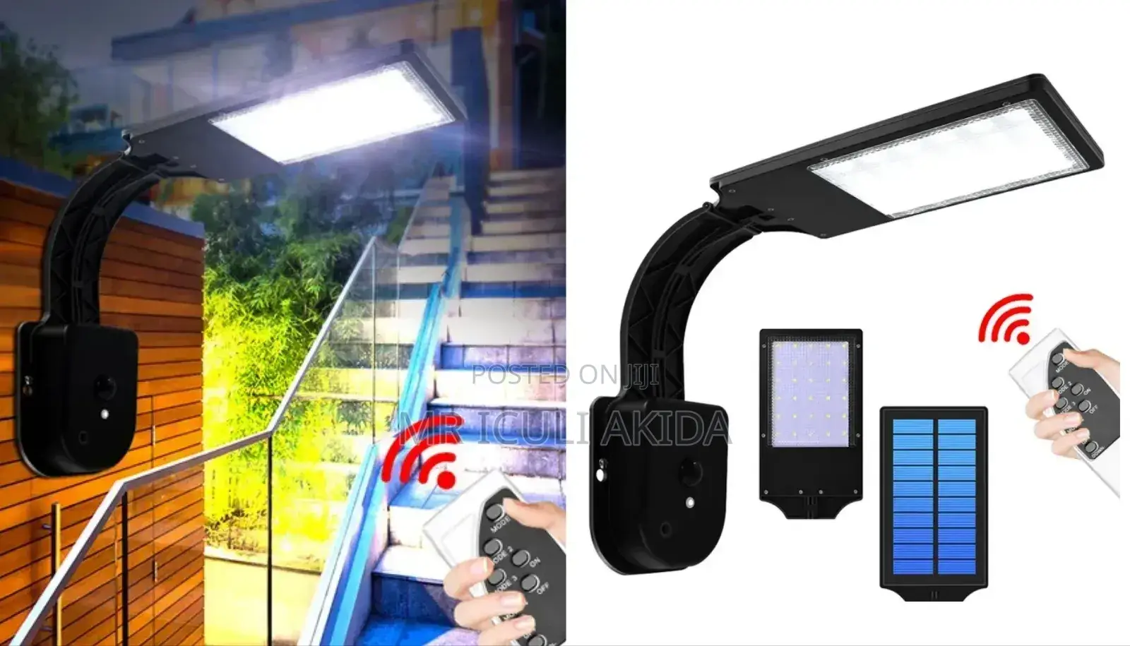 4modes Waterproof Remote Control Solar Motion Sensor Light