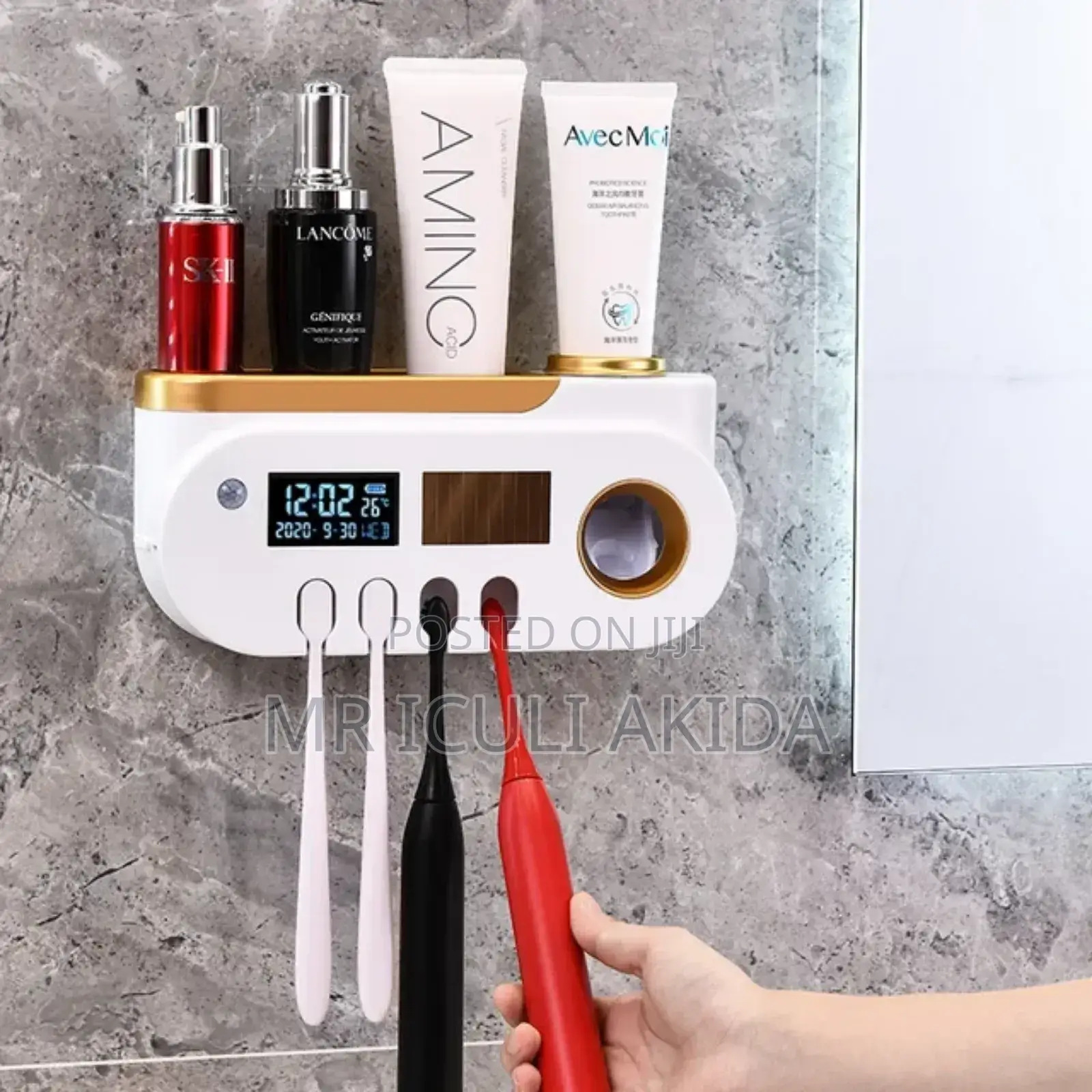 Smart UV Light Toothpast Dispenser WTH Toothbrush Sanitizer