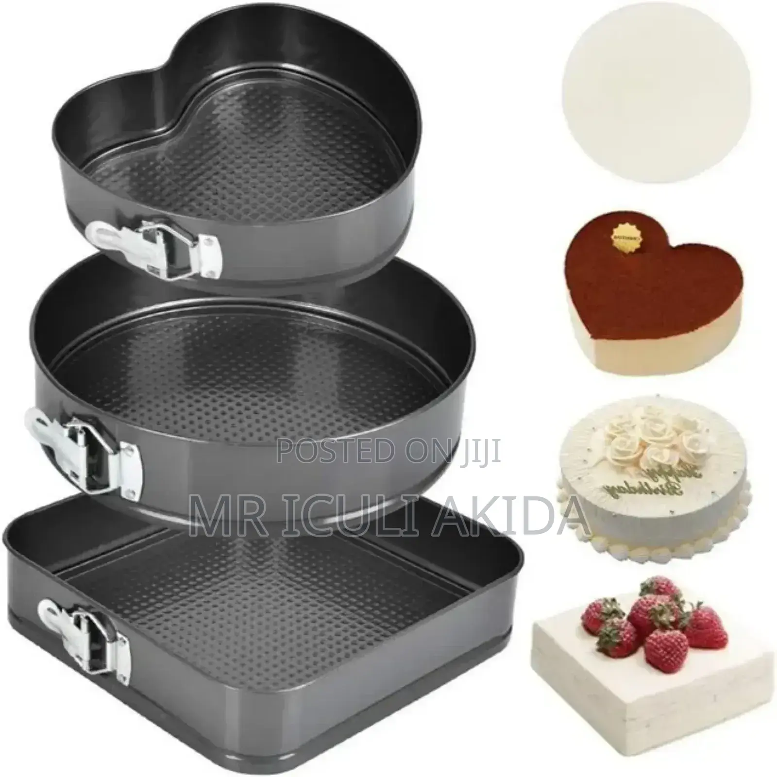 3in1 Non Stick Cake Shape Mould Baking Pans