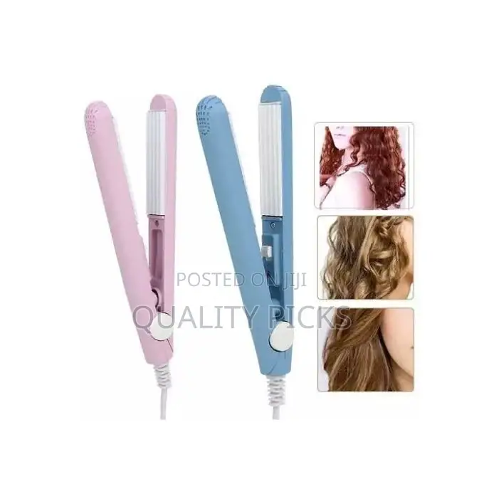 Mini Portable Hair Straightener Curling Iron,Color May Vary