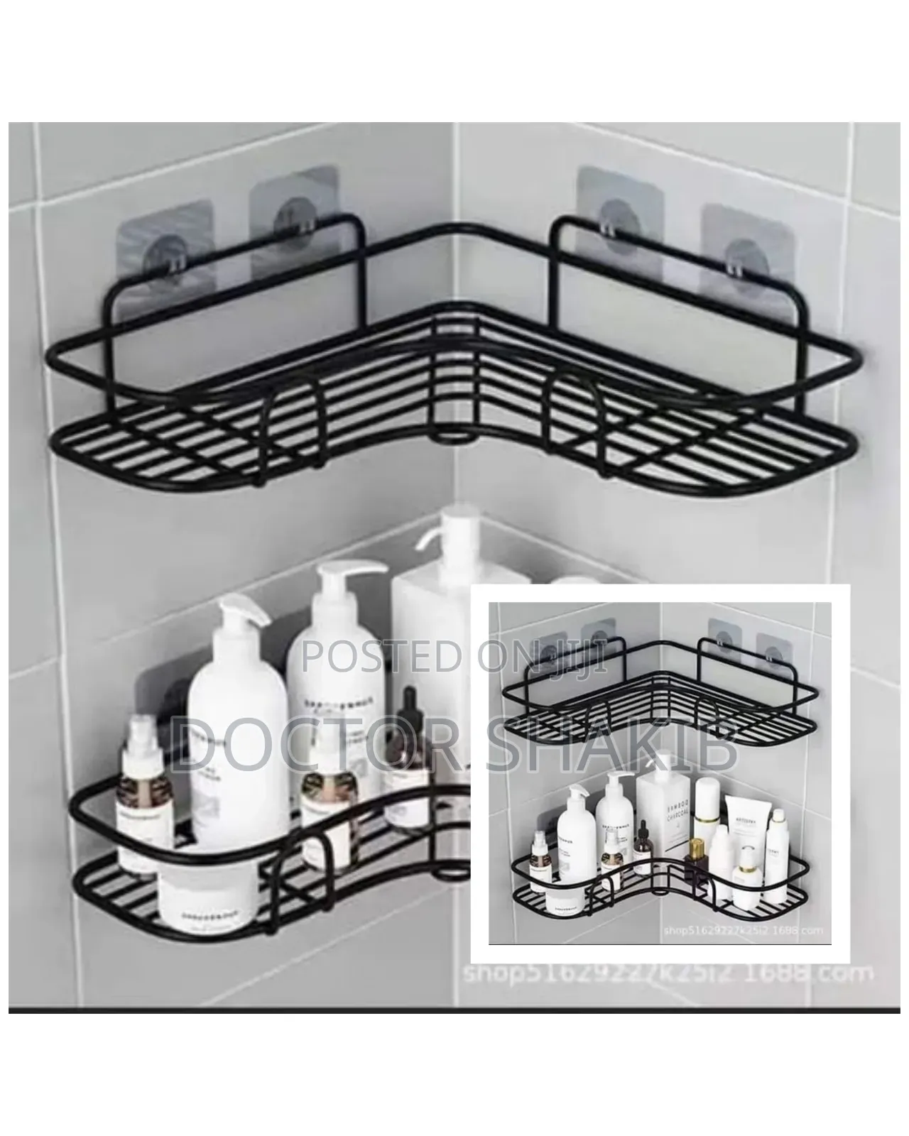 2pcs New No Drill Corner Shelf Organizer