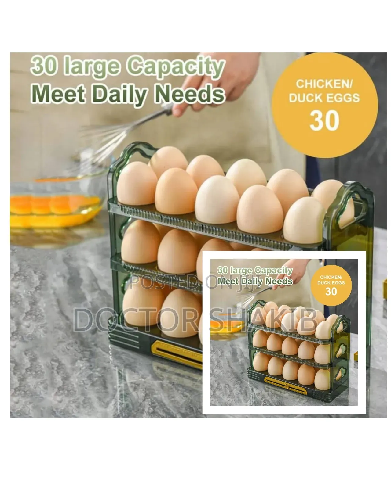 New 30 Grid Refrigerator Egg Storage (Plastic)