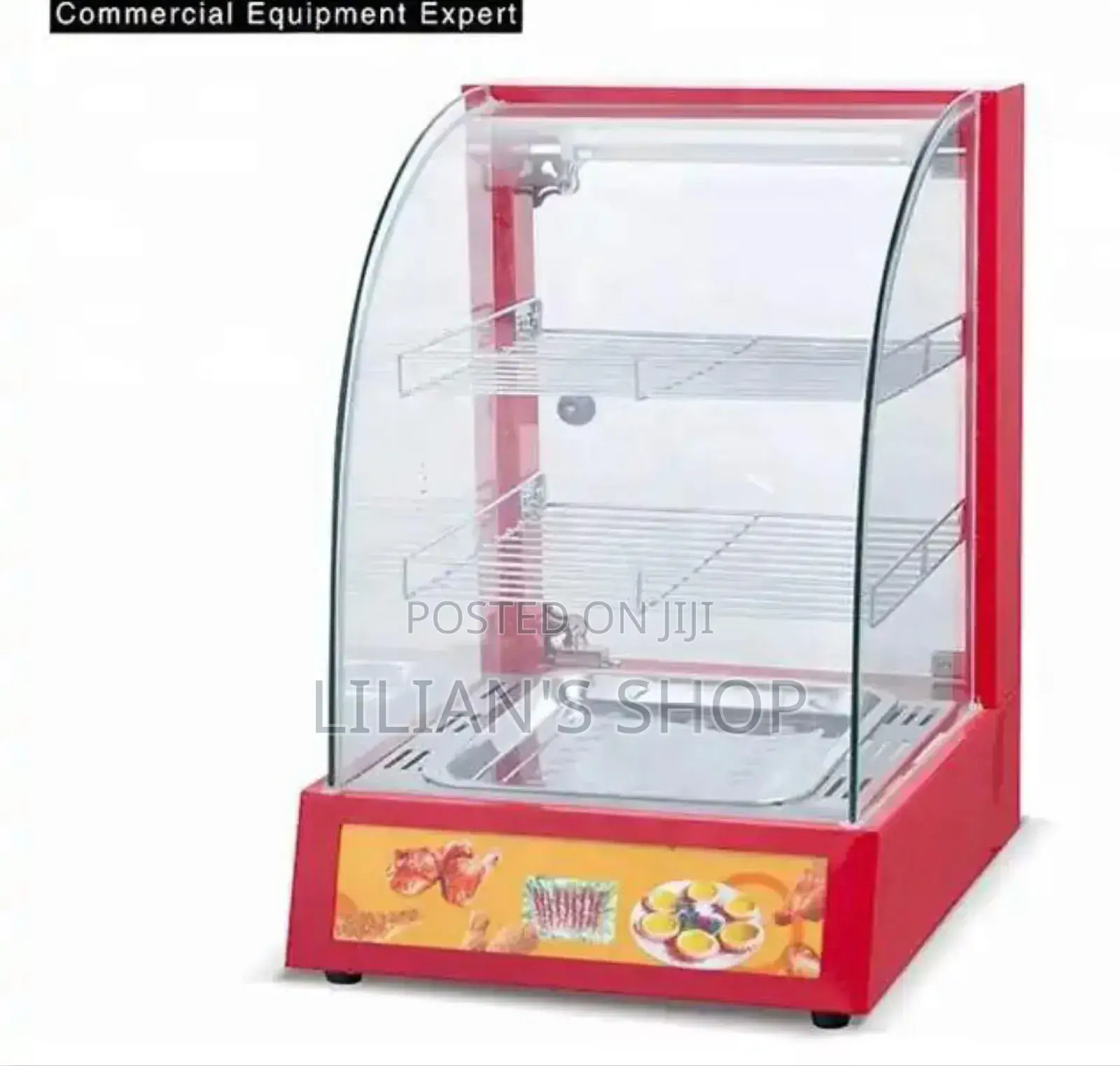 Portable Curved Food Display Warmer