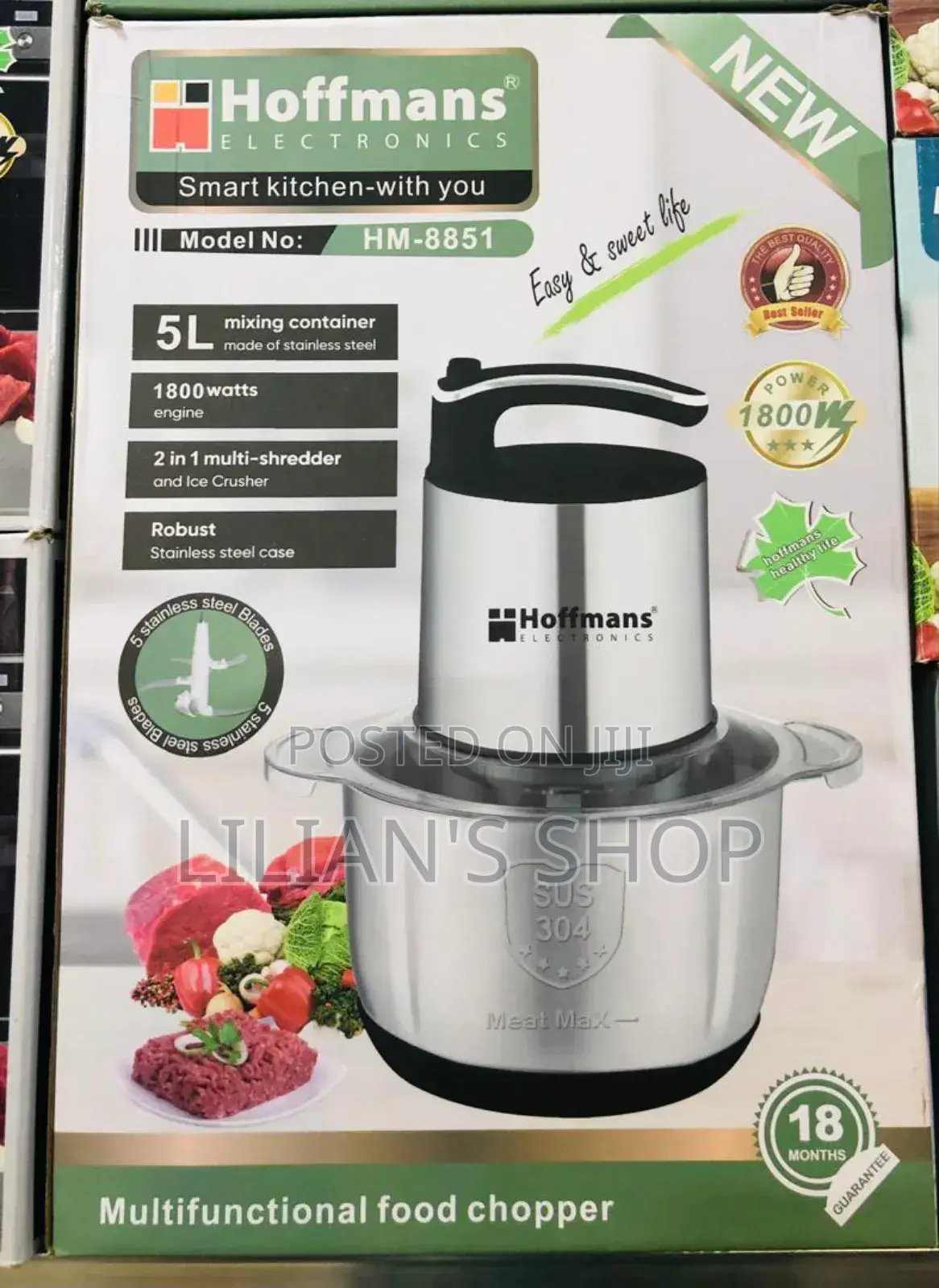 5litres HM-8851 Hoffmans Food Processor