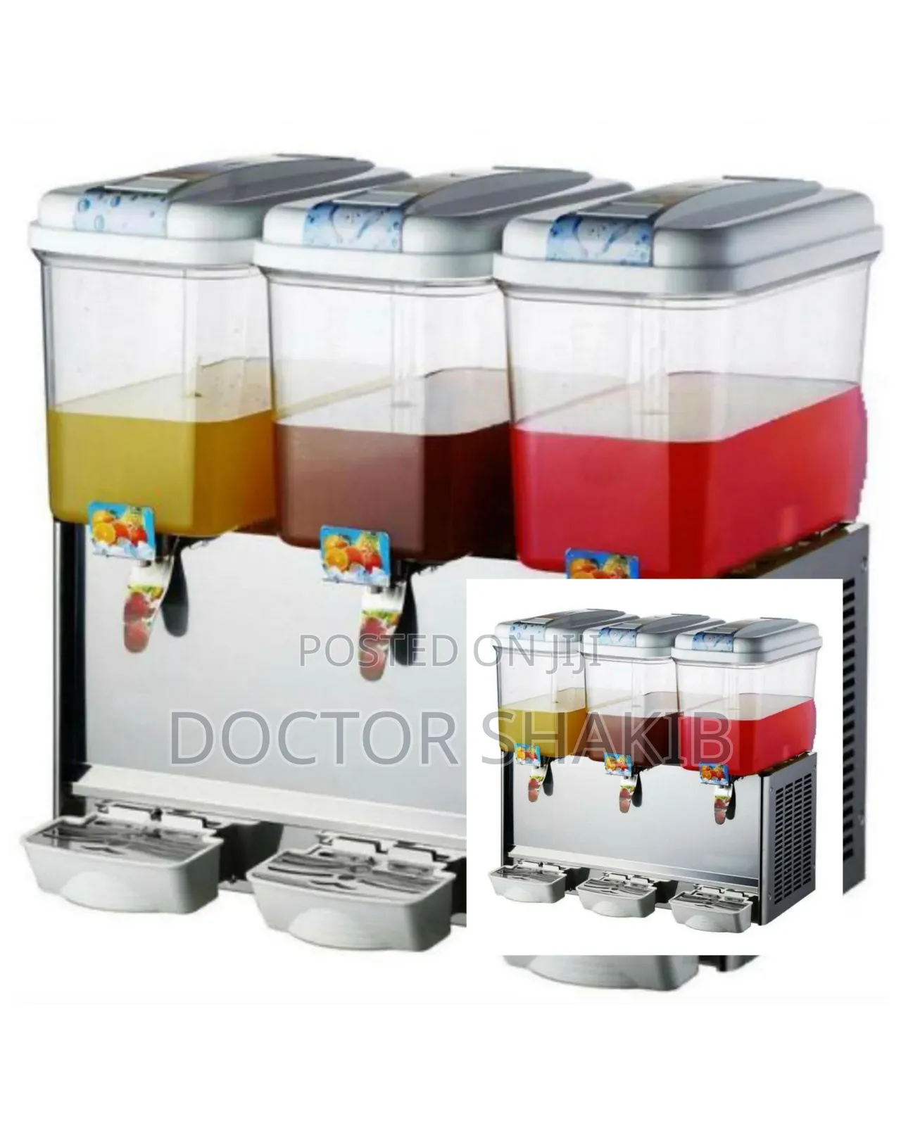 New Triple Electric Cooling Juice and Beverage Dispenser