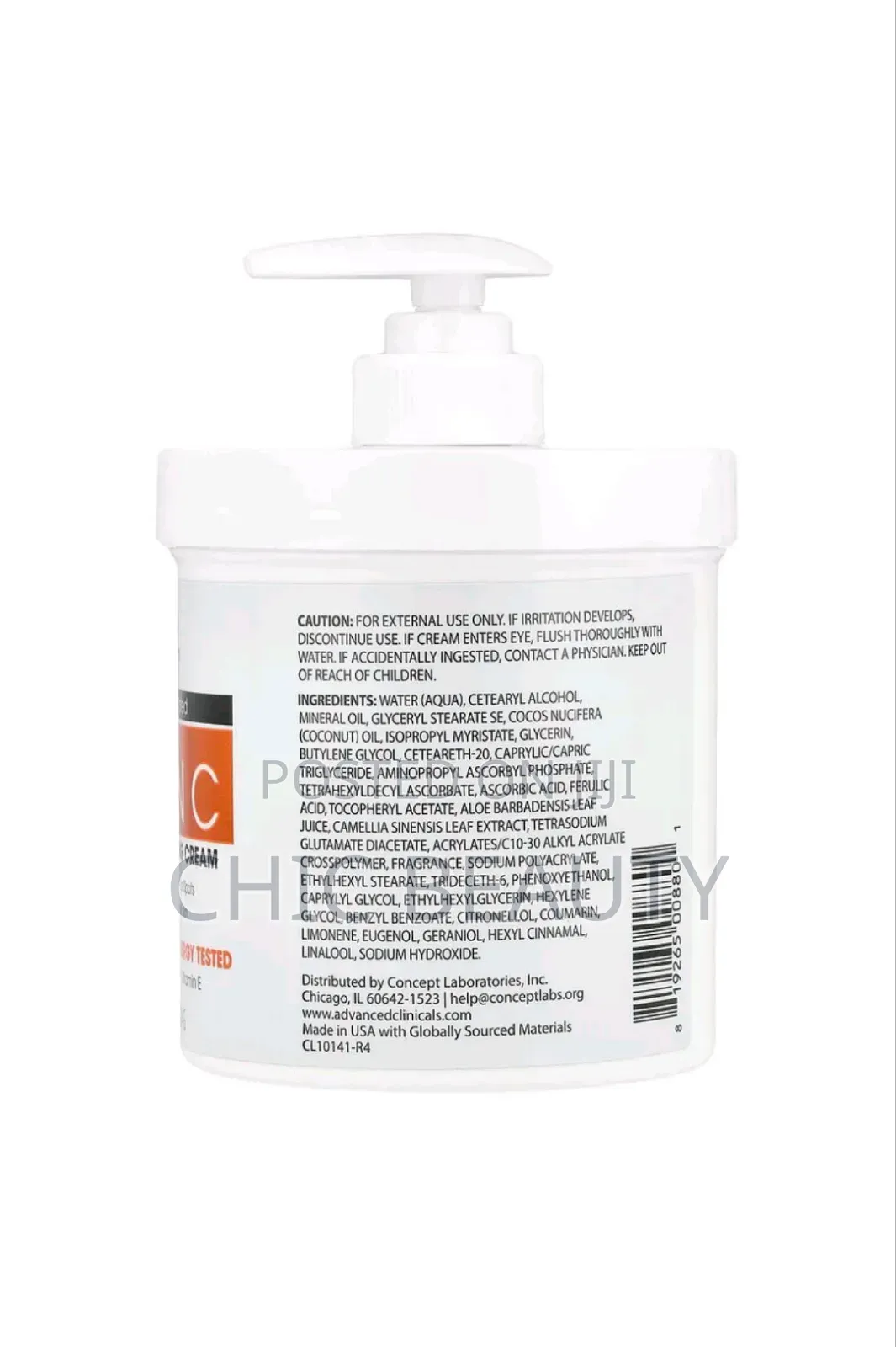 Advanced Clinicals Vitamin C Brightening Cream (16oz) 454g