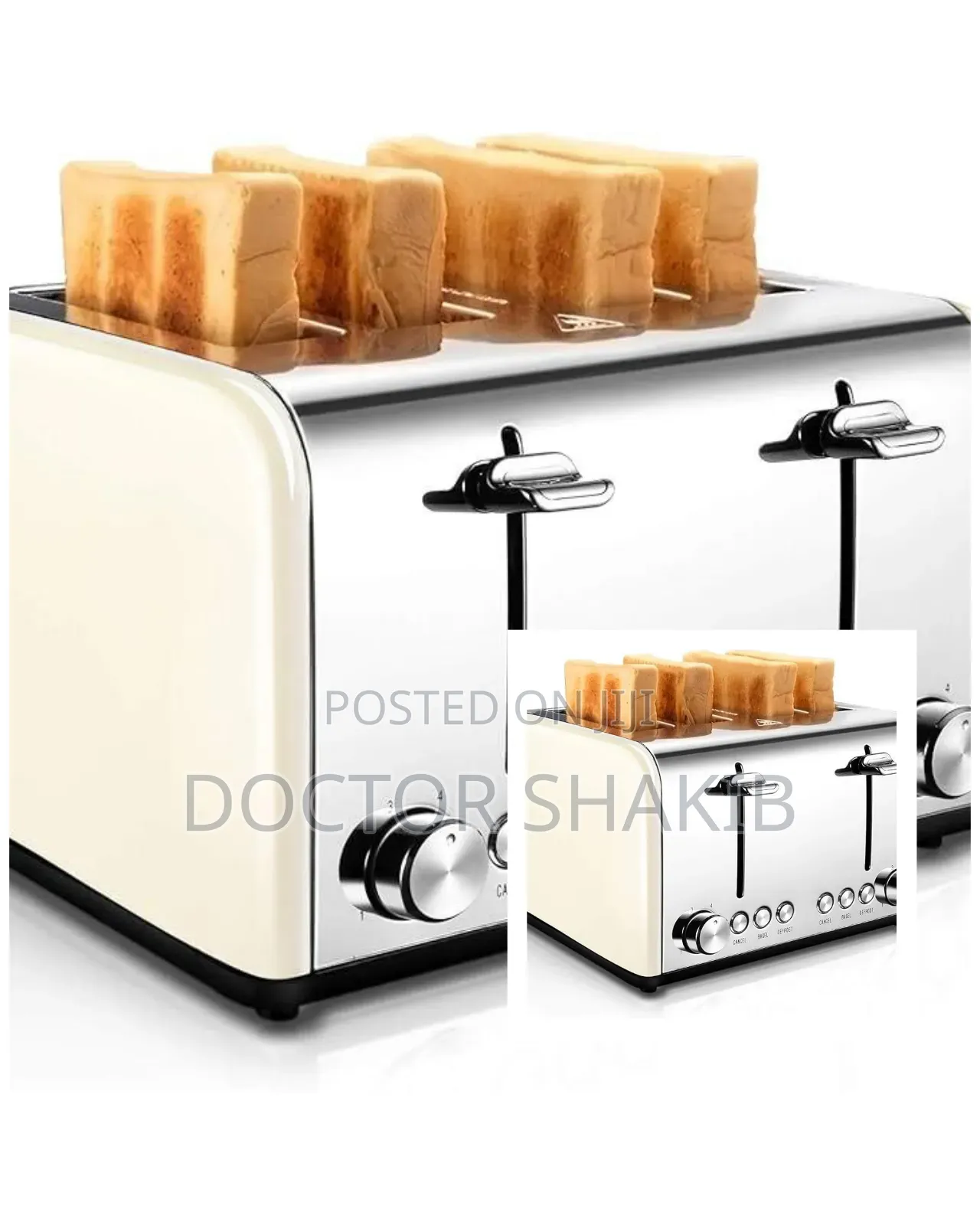 Modern Generic 4 Slice Bread Toaster