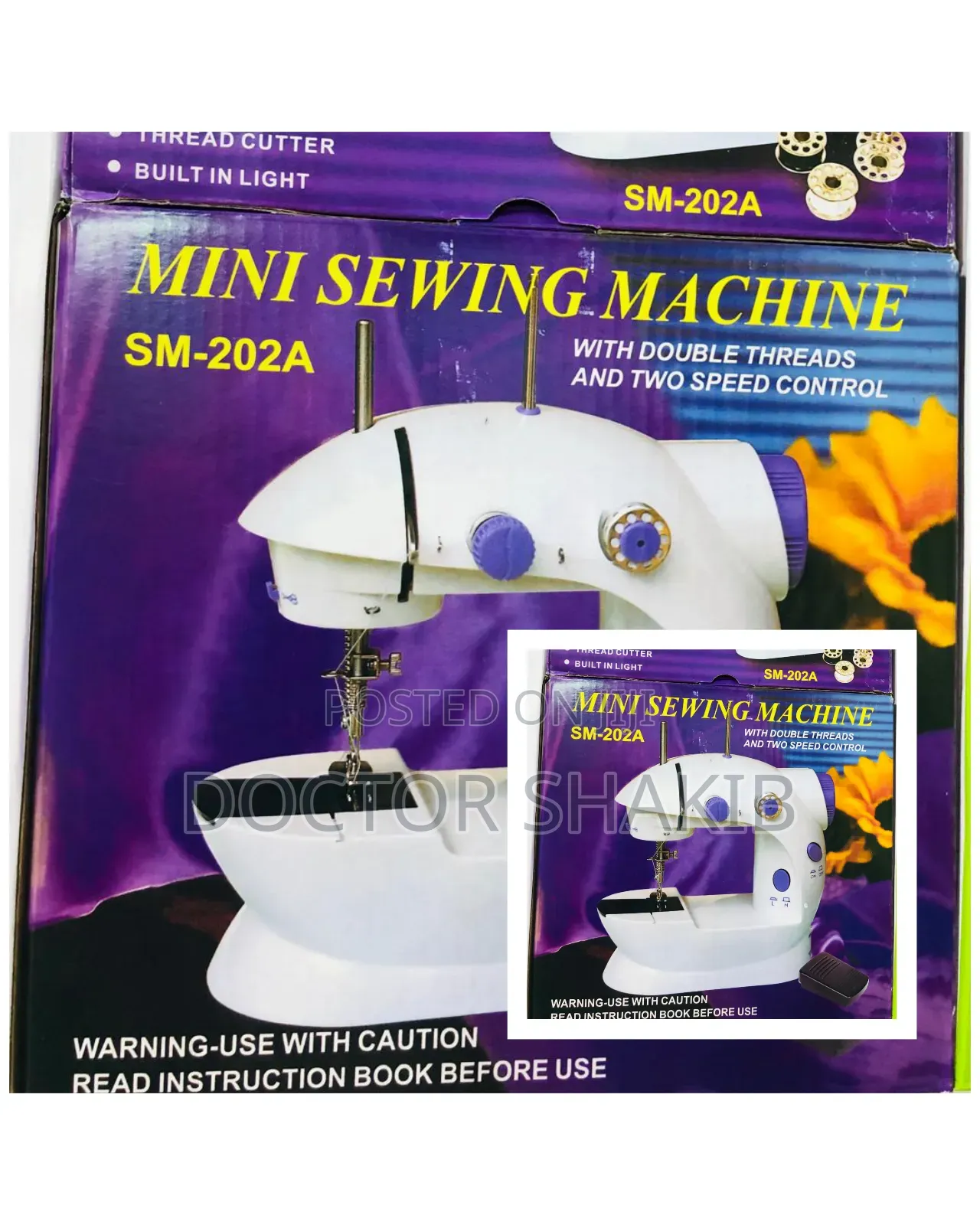 New Portable Mini Cloth Sewing Machine-Whiteblue